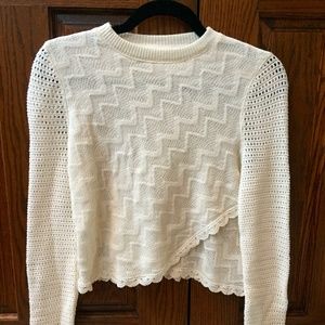 Free People Cropped Knit Sweater